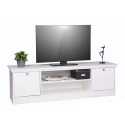 Wit rustiek lage TV-meubel ontwerp 160 cm Spinle Korting