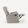 Stoffen relaxfauteuil Hope handmatig verstelbaar met voetensteun Model