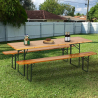 Inklapbare biertafel 220x80 cm set met 2 banken voor picknick of tuinfeesten Oletan Aanbod