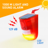 Antidiefstalsensor op zonne-energie, knipperend LED-lampje Detector Kortingen