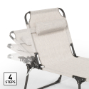 Set van 2 opvouwbare aluminium strand- of tuinligbedden Mauritius 