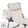Set van 2 opvouwbare aluminium strand- of tuinligbedden Mauritius 