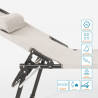 Set van 2 opvouwbare aluminium strand- of tuinligbedden Mauritius 