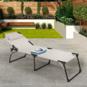 Set van 2 opvouwbare aluminium strand- of tuinligbedden Mauritius 