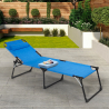 Set van 4 opvouwbare aluminium ligbedden Mauritius 
