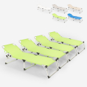 Set van 4 opvouwbare aluminium ligbedden Seychelles 