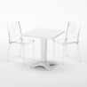 Table et 2 chaises colorées polycarbonate extérieurs Grand Soleil Caffè 