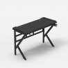 Ergonomisch carbon LED gaming bureau 120 x 60 cm koptelefoon- en bekerhouder Sportbot LED 120 Kortingen