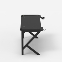 Ergonomisch carbon LED gaming bureau 120 x 60 cm koptelefoon- en bekerhouder Sportbot LED 120 Keuze
