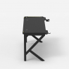 Ergonomisch carbon LED gaming bureau 120 x 60 cm koptelefoon- en bekerhouder Sportbot LED 120 Keuze