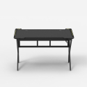 Ergonomisch carbon LED gaming bureau 120 x 60 cm koptelefoon- en bekerhouder Sportbot LED 120 Model