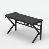 Ergonomische LED gaming bureau carbon 160 x 60 cm koptelefoon en bekerhouder Sportbot LED 160 Aankoop