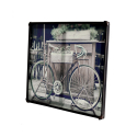Tableau et toile de vélo vintage cadre métallique tubulaire 80x60cm Bike Offre