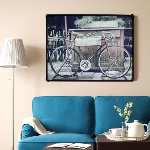 Fiets foto schilderij canvas met metalen frame 80 x 60 cm Bike