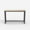 Entreetafel  120x40 cm van hout en zwart metaal Welcome Light Dark Afmetingen