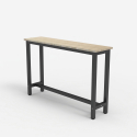 Consoletafel entree meubel 120 x 40 cm hout zwart metaal Welcome Light Dark Model