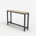 Entreetafel  120x40 cm van hout en zwart metaal Welcome Light Dark Model