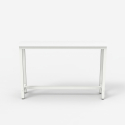 Consoletafel entreemeubel 120 x 40 cm van hout en wit metaal Welcome Light 