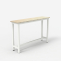 Table console 120x40cm métal blanc meuble d'entrée en bois Welcome light Caractéristiques