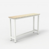 Table console 120x40cm métal blanc meuble d'entrée en bois Welcome light Caractéristiques