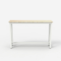 Table console 120x40cm métal blanc meuble d'entrée en bois Welcome light Prix