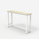 Table console 120x40cm métal blanc meuble d'entrée en bois Welcome light Achat