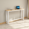 Table console 120x40cm métal blanc meuble d'entrée en bois Welcome light Modèle