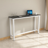 Table console 120x40cm métal blanc meuble d'entrée en bois Welcome light 