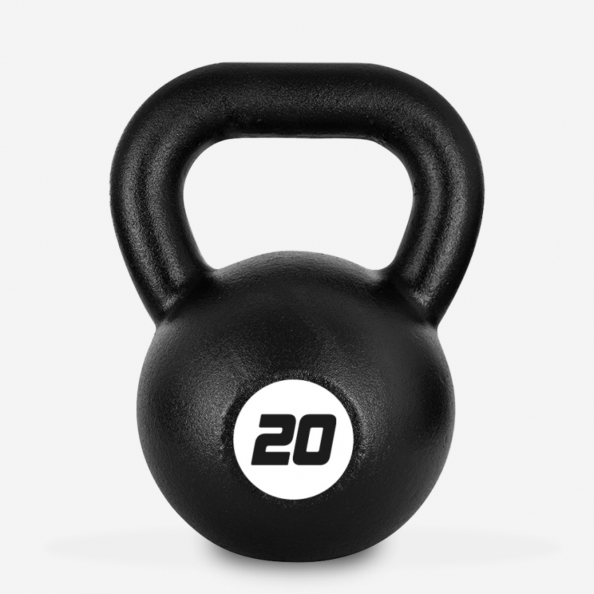 IJzeren kettlebell 20 kg bol met handvat voor cross training en fitness Kotaro Aanbieding IJzeren kettlebell 20 kg bol met handvat voor cross training en fitness Kotaro Aanbieding