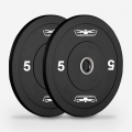 2 x 5 kg Olympische kunststof en staal halterschijven 50 mm Hanzo Aanbieding