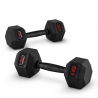 Set van 2 zeshoekige dumbbells halterset van rubber en staal 4 kg Goemon Verkoop
