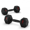 Set van 2 zeshoekige dumbbells halterset van rubber en staal 5 kg Goemon Verkoop