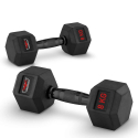 Set van 2 zeshoekige dumbbells halterset van rubber en staal 8 kg Goemon Verkoop