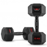 Set van 2 zeshoekige dumbbells halterset van rubber en staal 15 kg Goemon Aanbieding