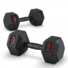 Set van 2 zeshoekige dumbbells halterset van rubber en staal 20 kg Goemon Verkoop