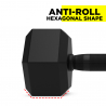 Set van 2 zeshoekige dumbbells halterset van rubber en staal 6 kg Goemon Kortingen