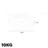 Set olympische schijven 2 x 5 10 15 20 25 kg van rubber en staal 50 mm Titan Model