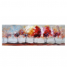 Tableau de paysage nature peinte à la main sur toile 140x45cm Four Seasons Vente