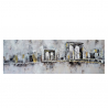 Tableau de paysage urbain peint à la main sur toile 140x45cm Across The Bridge Vente