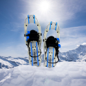 Aluminium sneeuwschoenen met stijgijzers en verstelbare wandelstokken Everest Aanbod