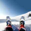 Aluminium sneeuwschoenen met stijgijzers en verstelbare wandelstokken Everest Korting