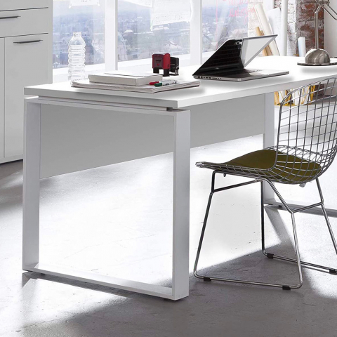 Bureau blanc 170x80cm surface pour travail et studio Ghost-Desk