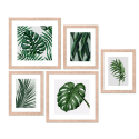 Ensemble de 5 tableaux avec cadres feuille nature Frame Jungle Vente