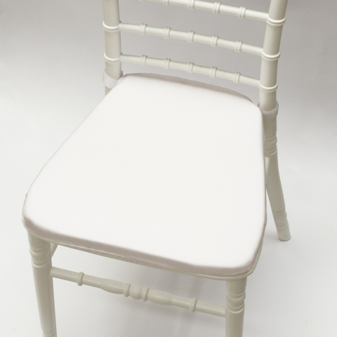 Set van 4 wit gewatteerde antislip stoelkussens voor Chiavarina en Napoleon Aanbieding