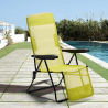 Ligstoel voor strand en tuin met armleuningen en stalen voetensteun Relax Karakteristieken
