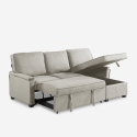 Canapé d'angle 3 places design moderne avec méridienne et coffre Stratum 