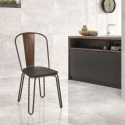 chaise de cuisine et bar en acier style design industriel ferrum one 