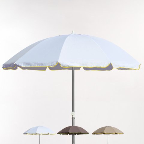 Parasol de plage 220 cm en Coton Coupe-Vent Edition Limitée Rome NATURE Promotion
