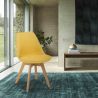 Chaise de cuisine et bar design nordique en bois et tissu avec coussin Dolphin Remises