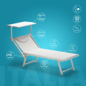 Professionele strandligstoel Italia uit aluminium Aanbod